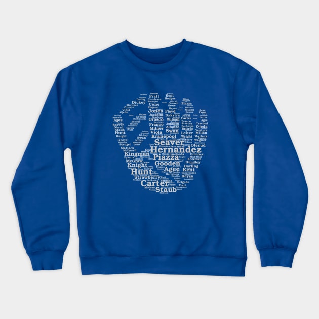 Mets Greats Glove (Grey) Crewneck Sweatshirt by kellyoconnell